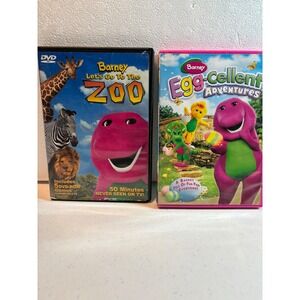 Barney Let's Go To The Zoo & Egg-cellent Adventures DVD Bundle‎